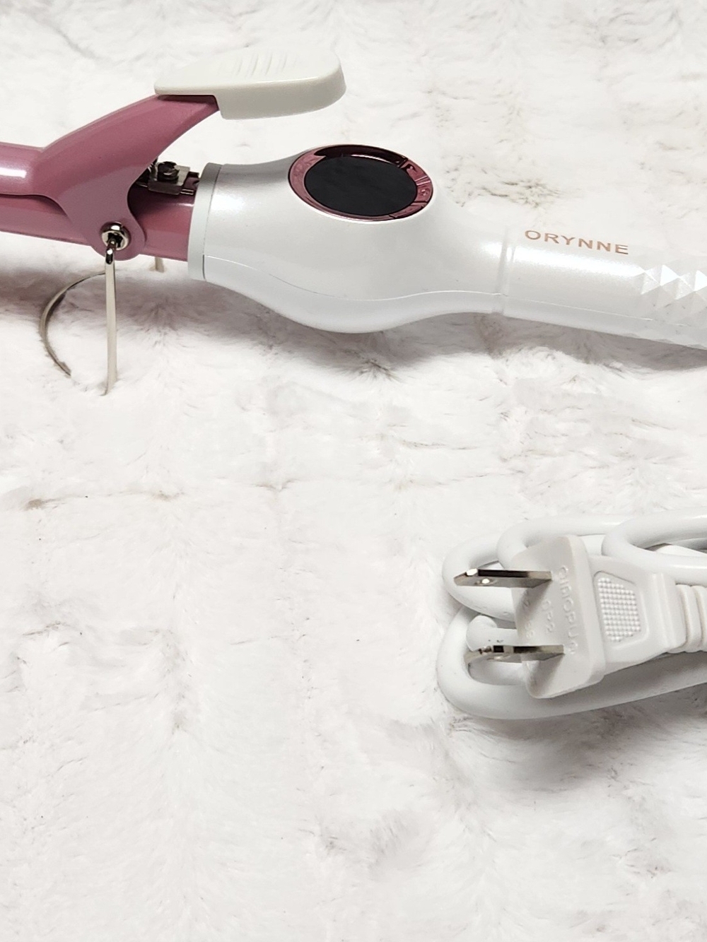 Pink and White Curling Iron - 3/4 Inch Professional Hair Tool - Picture 3 of 3